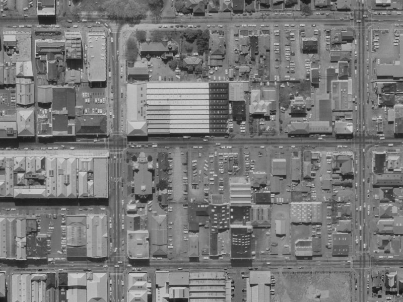 246 Cashel Street from the air, 1970-1974