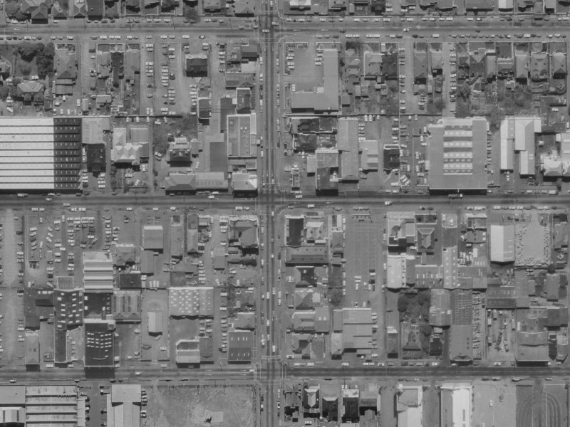 238 Barbadoes Street from the air, 1970-1974
