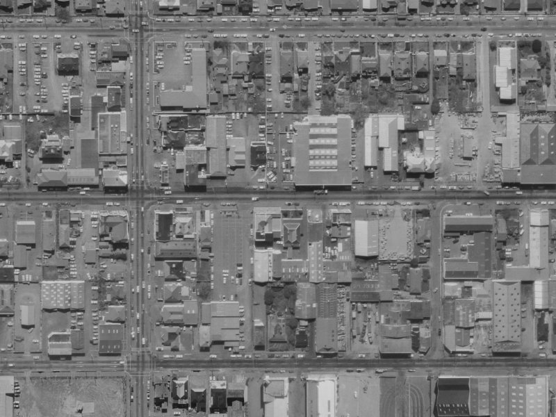 292 Cashel Street from the air, 1970-1974