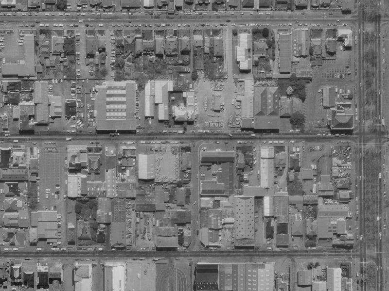 318 Cashel Street from the air, 1970-1974