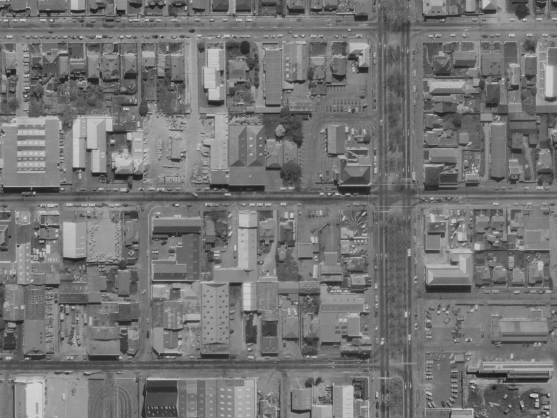 338 Cashel Street from the air, 1970-1974