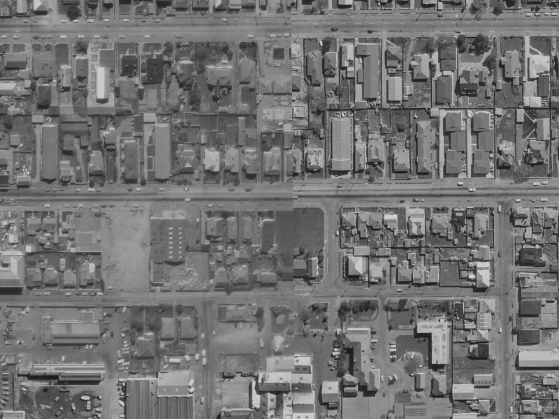 378 Cashel Street from the air, 1970-1974