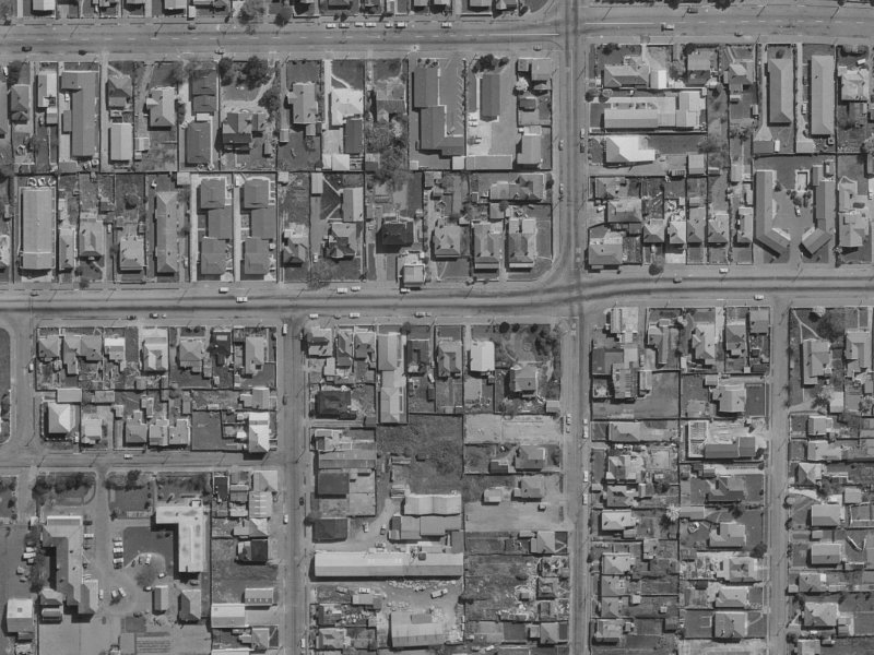 440 Cashel Street from the air, 1970-1974