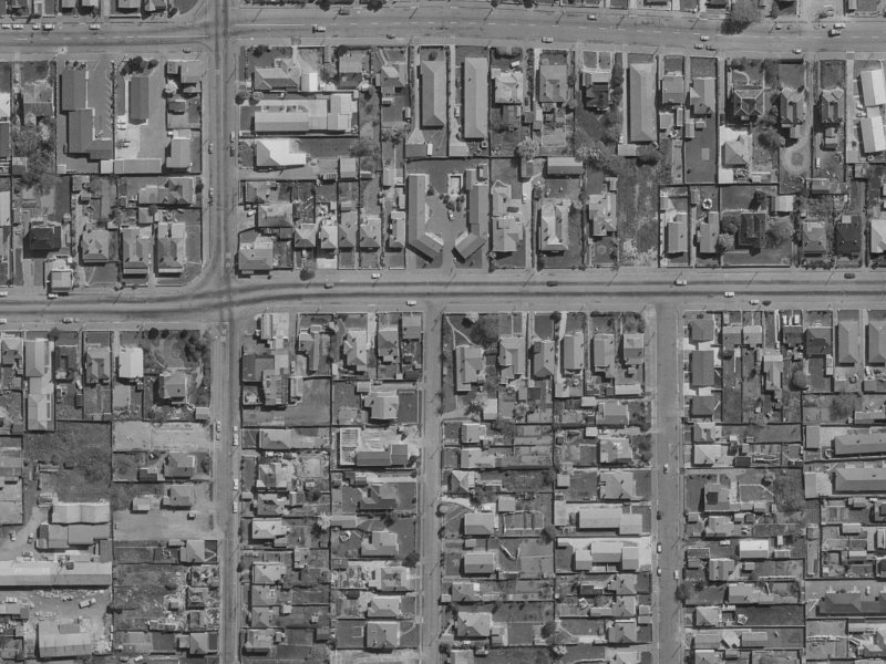 464 Cashel Street from the air, 1970-1974