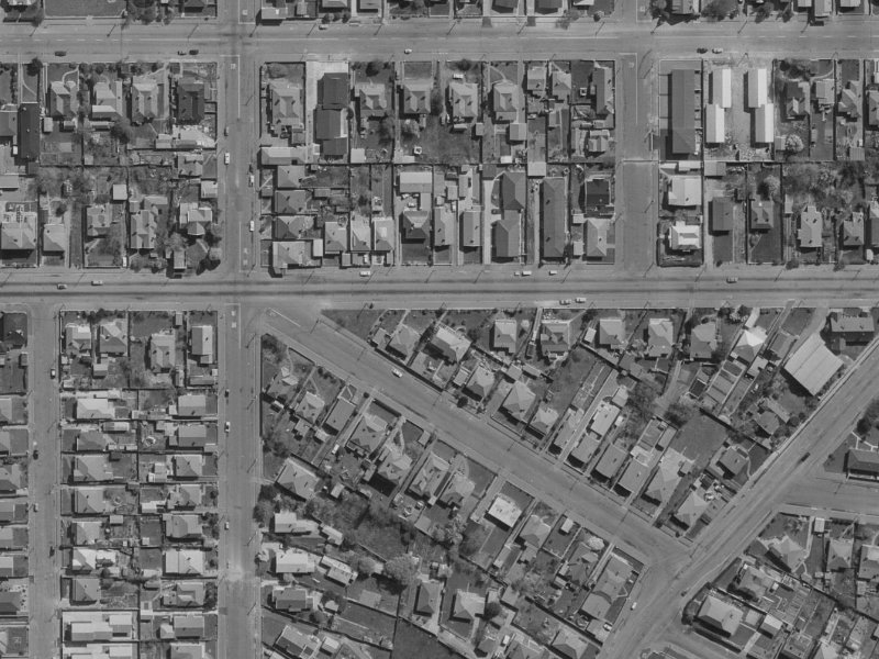 532 Cashel Street from the air, 1970-1974