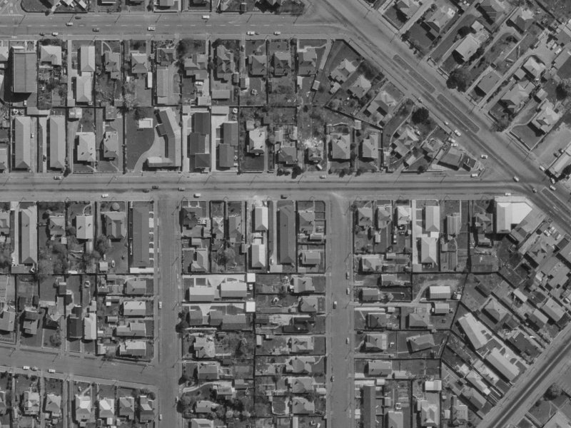 632 Cashel Street from the air, 1970-1974
