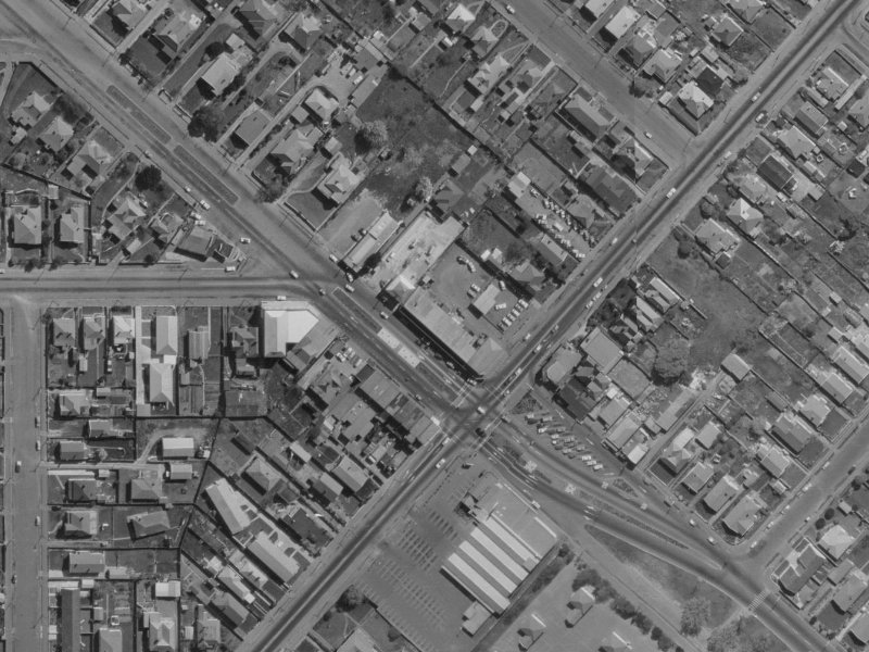 237A Linwood Avenue from the air, 1970-1974