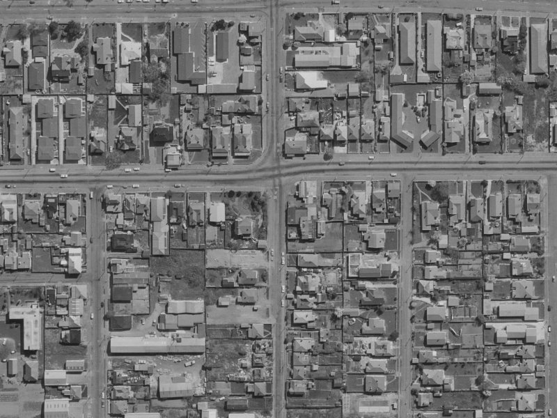 446 Cashel Street from the air, 1970-1974