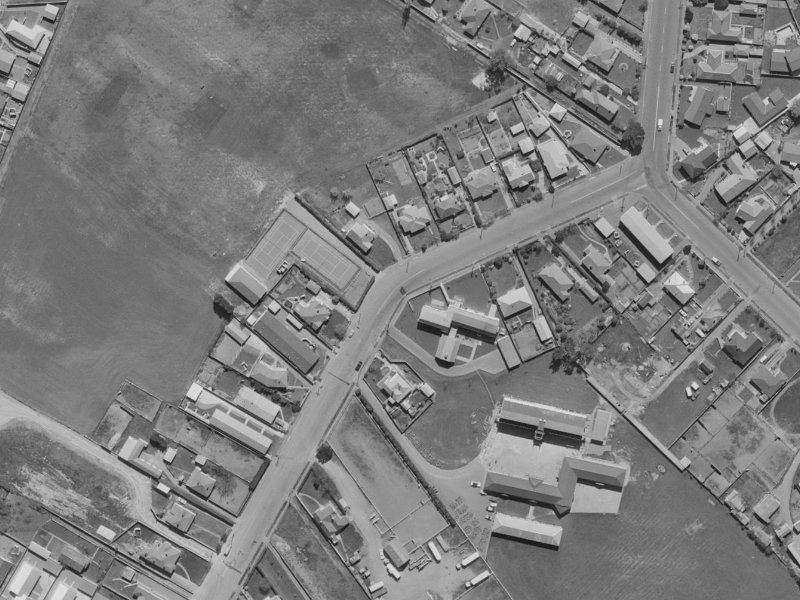 71-73 Middlepark Road from the air, 1970-1974