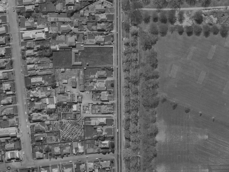 97 Deans Avenue from the air, 1970-1974
