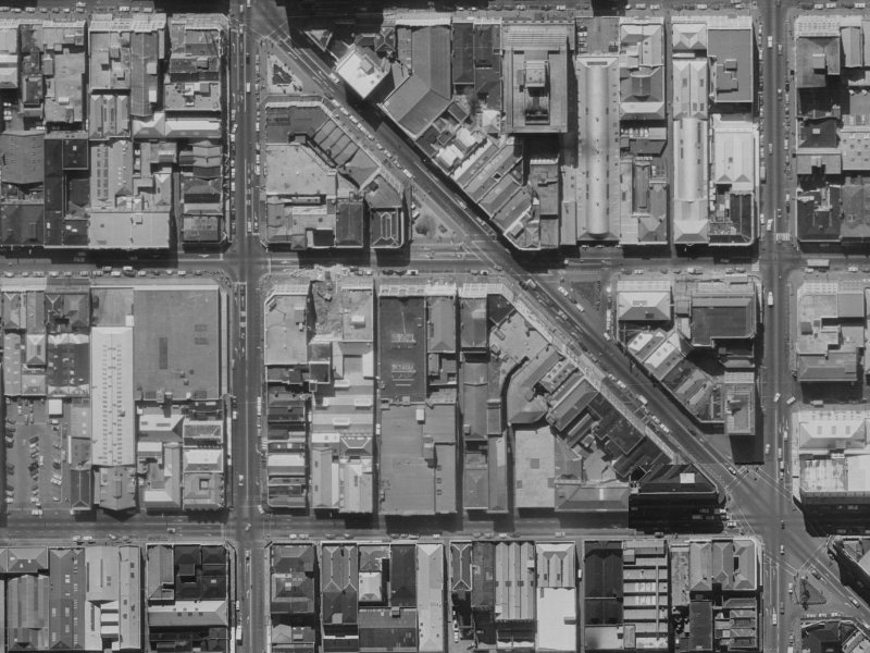 158 Cashel Street from the air, 1970-1974