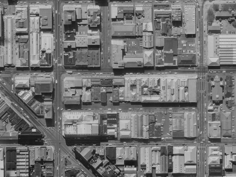 200R Cashel Street from the air, 1970-1974