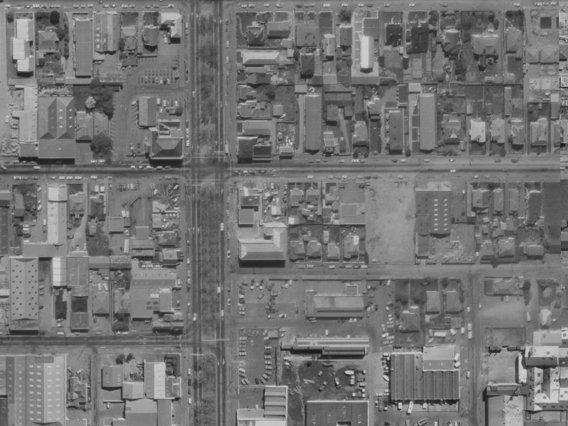 360 Cashel Street from the air, 1970-1974