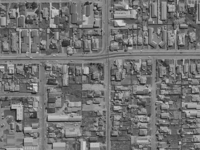 3/446 Cashel Street from the air, 1970-1974