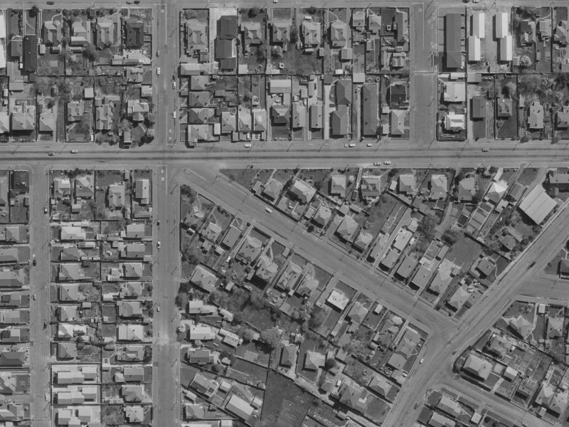 23 Buccleugh Street from the air, 1970-1974