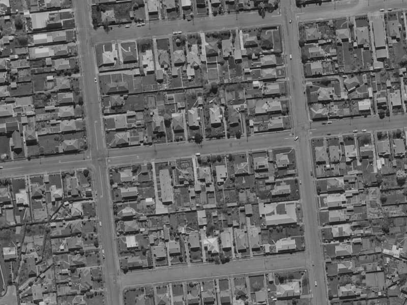 91A Peverel Street from the air, 1970-1974