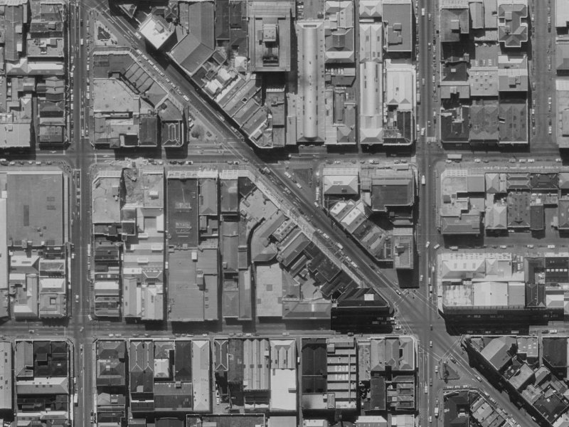 239 High Street from the air, 1970-1974