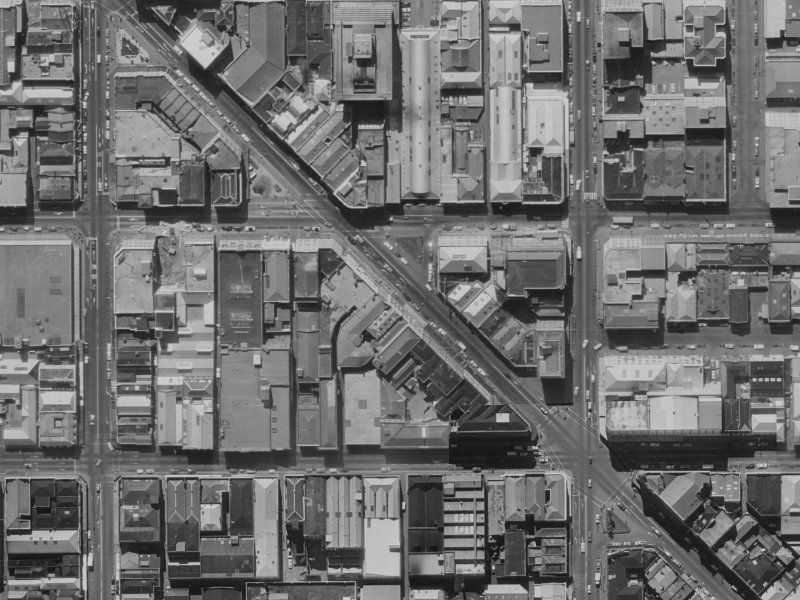235 High Street from the air, 1970-1974