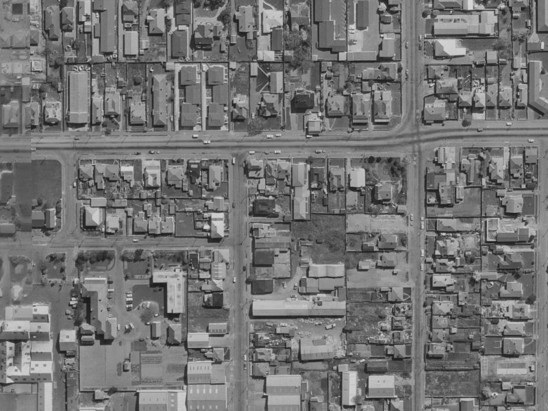 42 Saxon Street from the air, 1970-1974