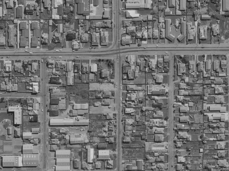 29-31 Stanmore Road from the air, 1970-1974