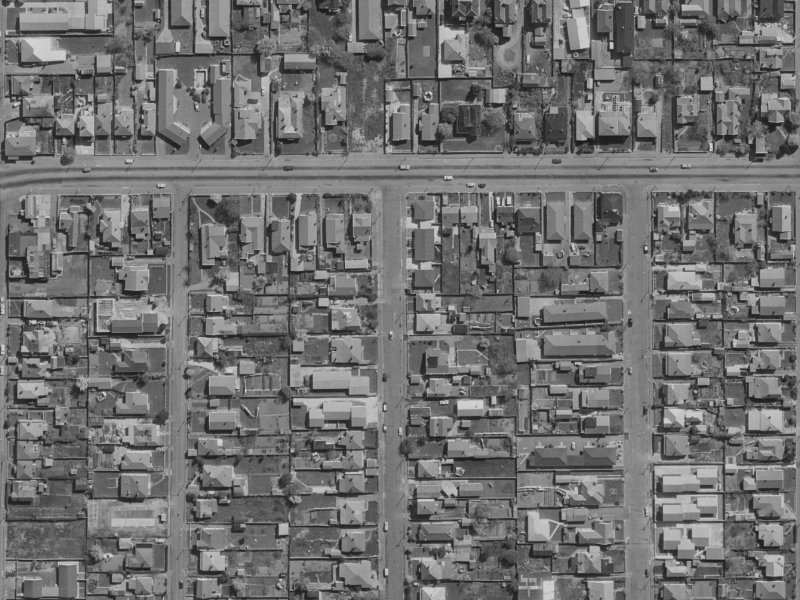 40 Percy Street from the air, 1970-1974