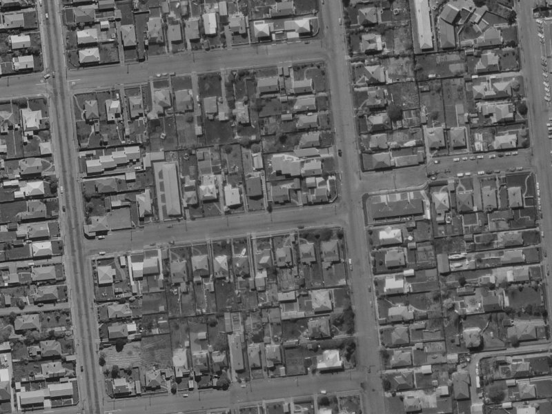 12 Burdale Street from the air, 1970-1974