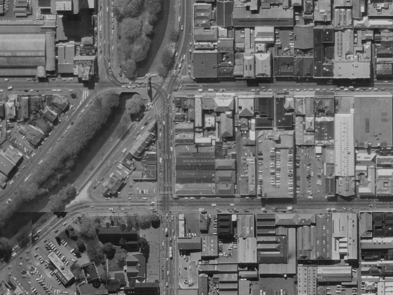 112 Oxford Terrace from the air, 1970-1974