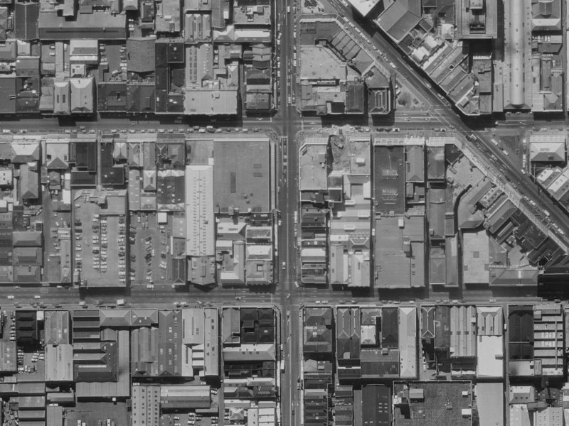 663-665 Colombo Street from the air, 1970-1974