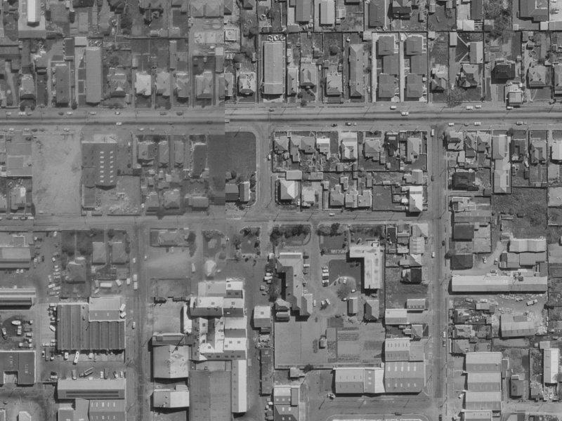 Raglan Street from the air, 1970-1974