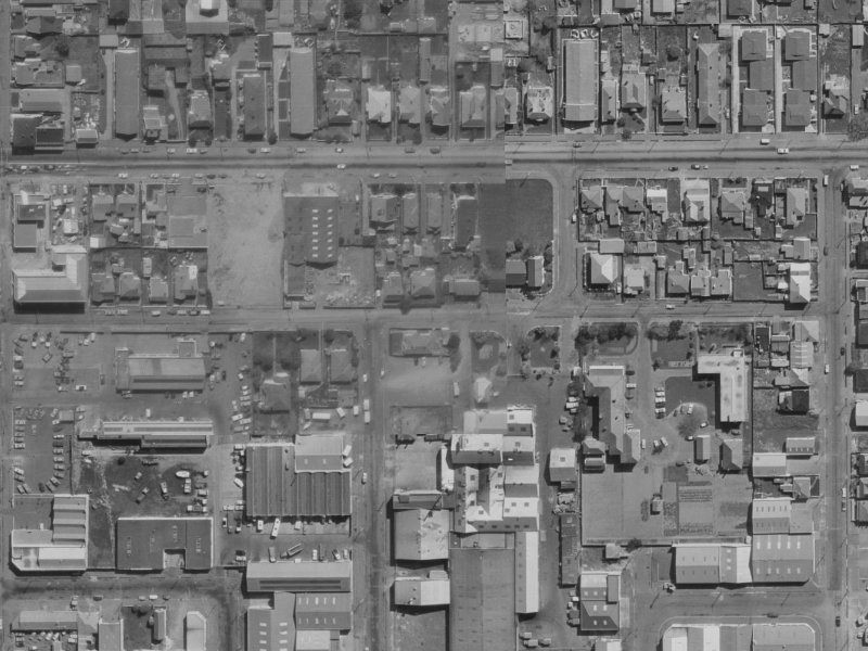 Essex Street from the air, 1970-1974