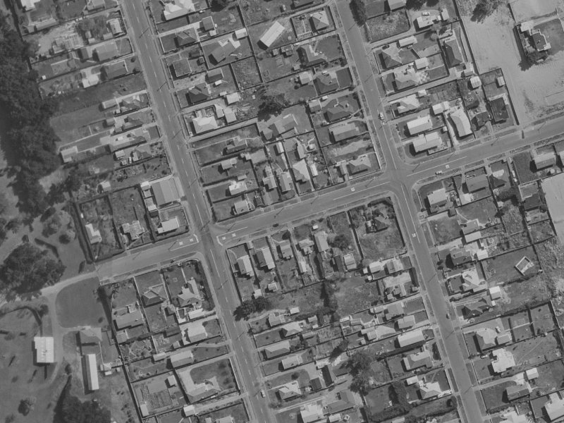 Halsey Street from the air, 1970-1974