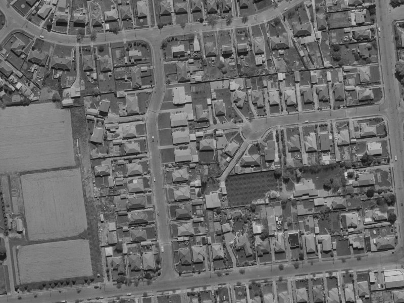 25 Haslett Place from the air, 1970-1974