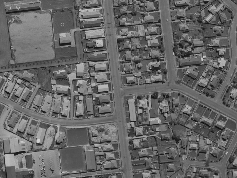 36A Wharenui Road from the air, 1970-1974