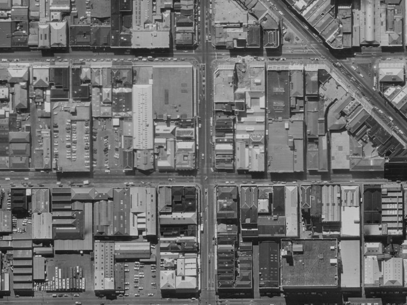 655 Colombo Street from the air, 1970-1974