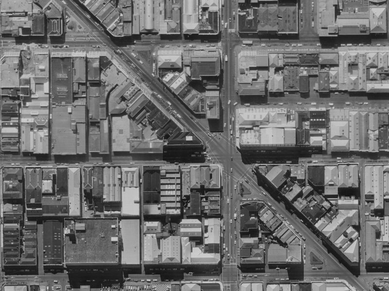 219 High Street from the air, 1970-1974