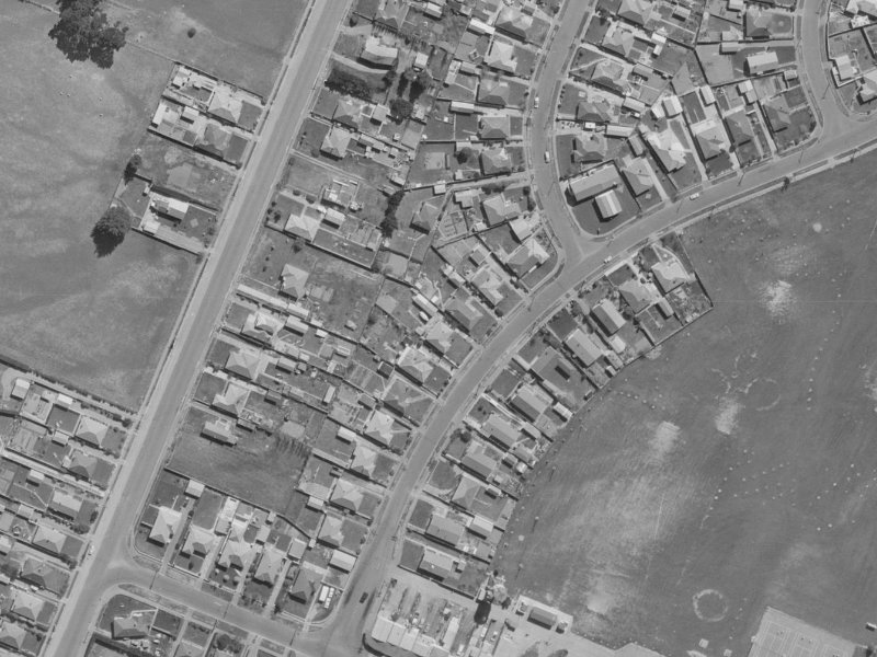 15 Manurere Street from the air, 1970-1974