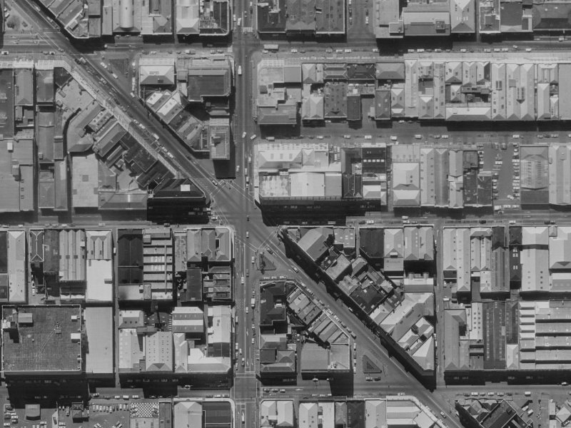 118–130 Lichfield Street from the air, 1970-1974
