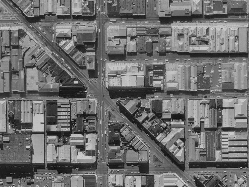 107-113 Lichfield Street from the air, 1970-1974
