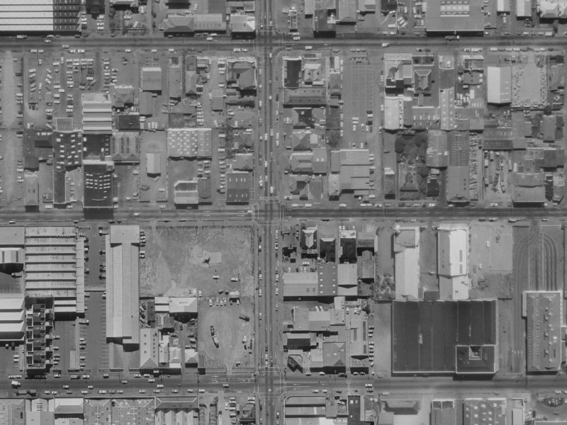 222 Barbadoes Street from the air, 1970-1974