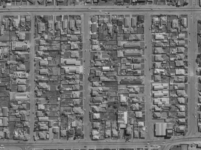 24 Percy Street from the air, 1970-1974