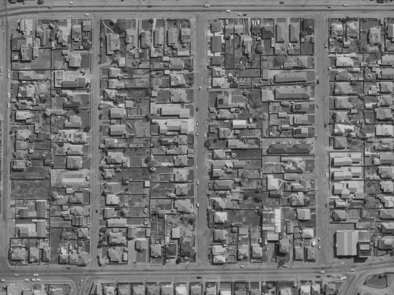 23 Percy Street from the air, 1970-1974