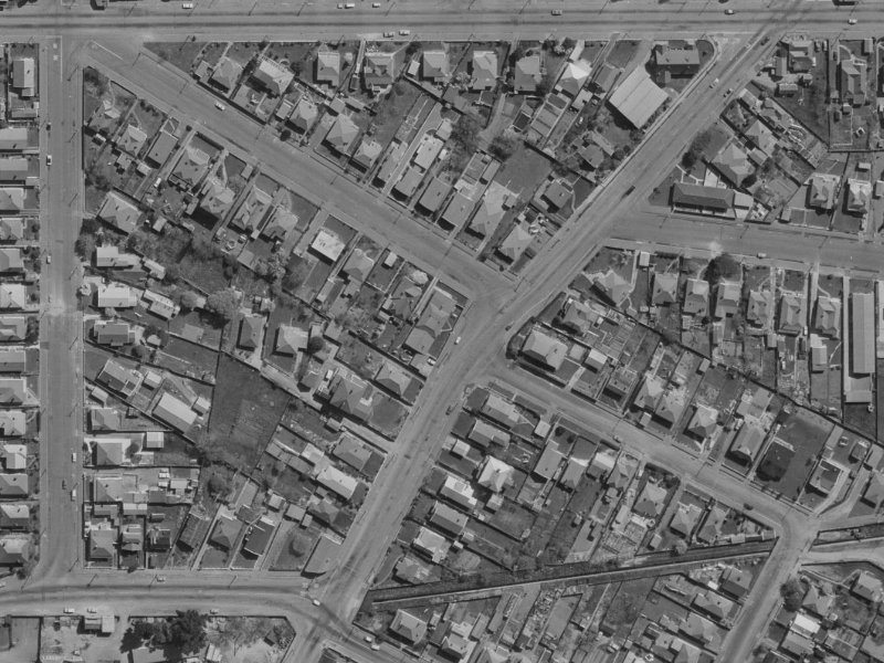 44 Buccleugh Street from the air, 1970-1974