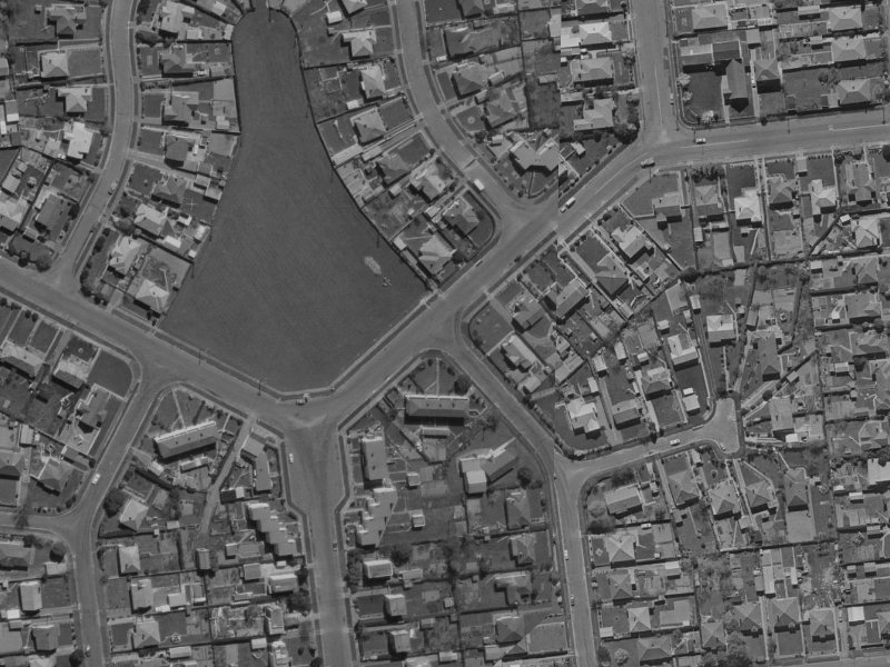 119-121 Peverel Street from the air, 1970-1974