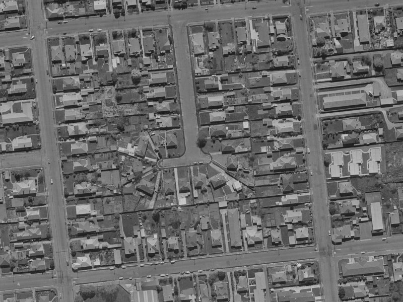 13 Broadbent Street from the air, 1970-1974