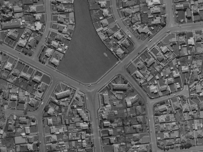 132 Peverel Street from the air, 1970-1974