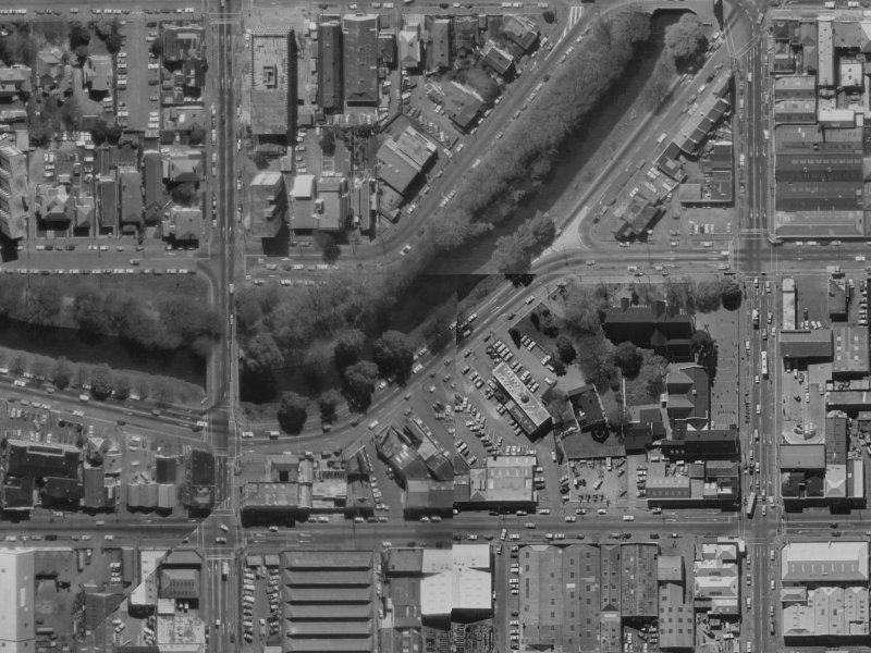 80 Oxford Terrace from the air, 1970-1974