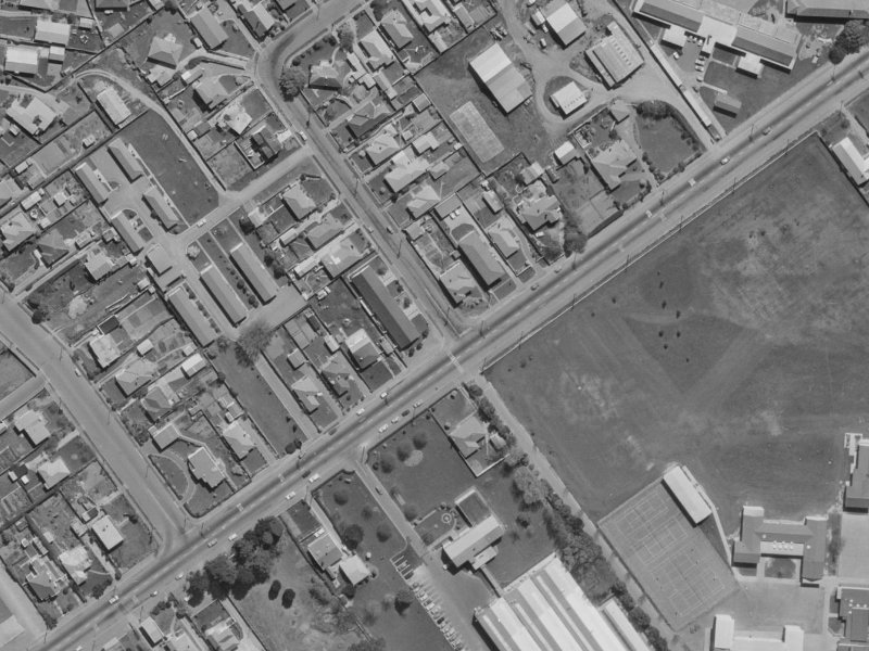 1 Colman Avenue from the air, 1970-1974
