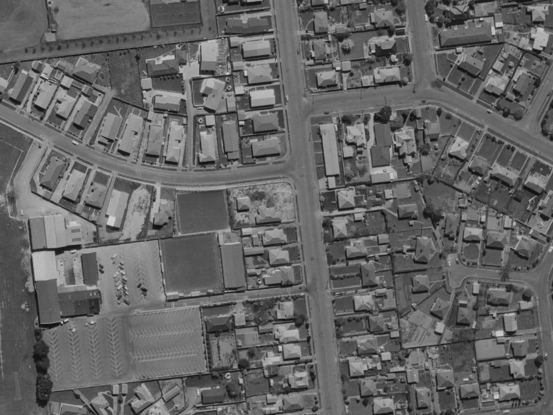 58 Wharenui Road from the air, 1970-1974
