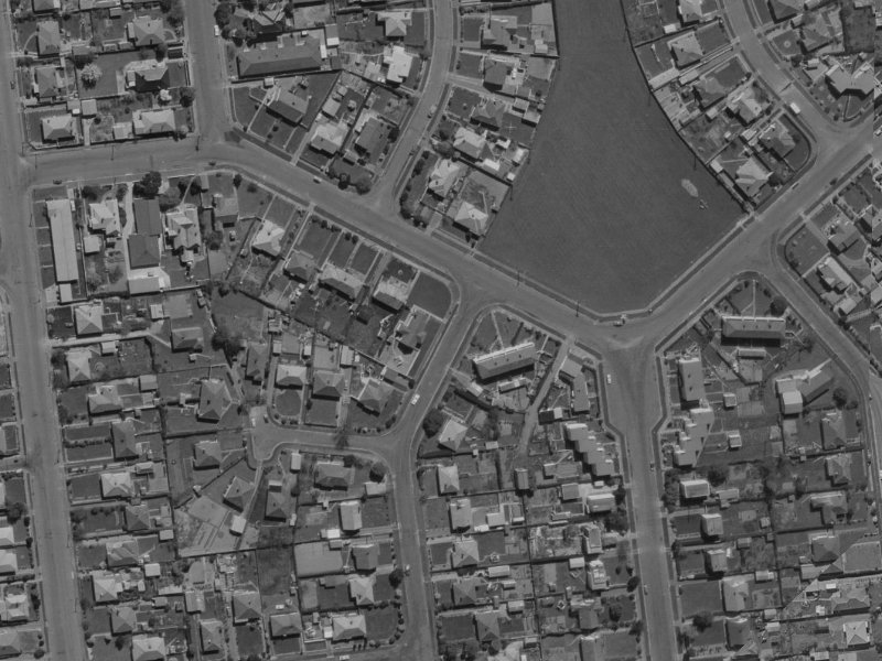 72 Centennial Avenue from the air, 1970-1974
