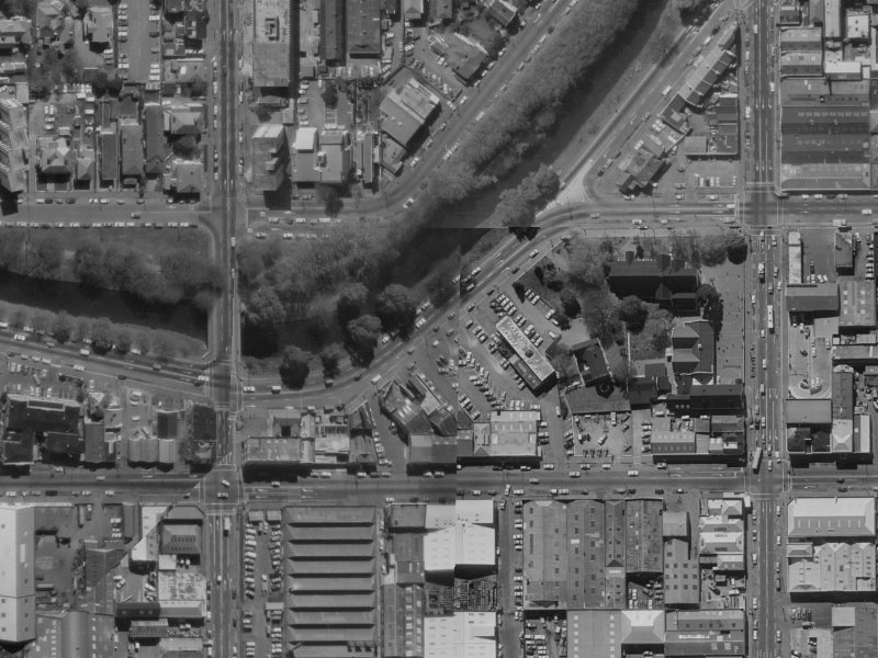 72 Oxford Terrace from the air, 1970-1974